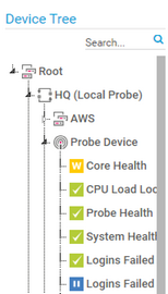 Device Tree Section in the Map Designer